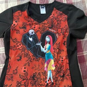 Disney nightmare before Christmas scrub top